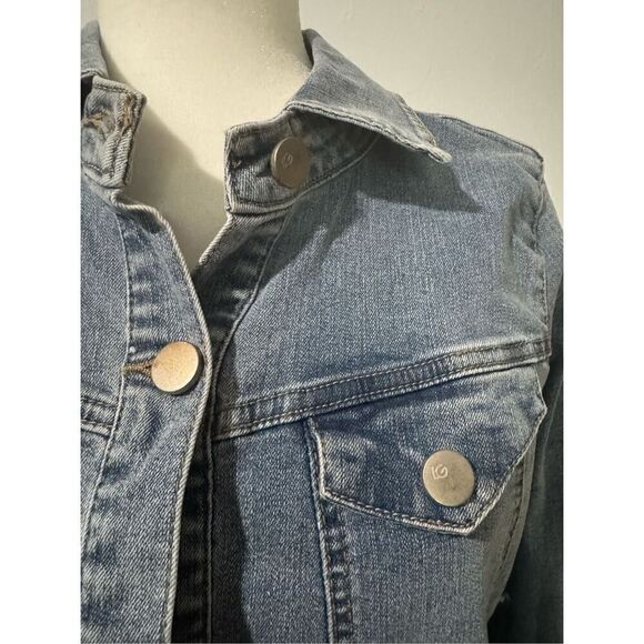 Logo By Lori Goldstein distressed hem Jean jacket - Picture 6 of 6